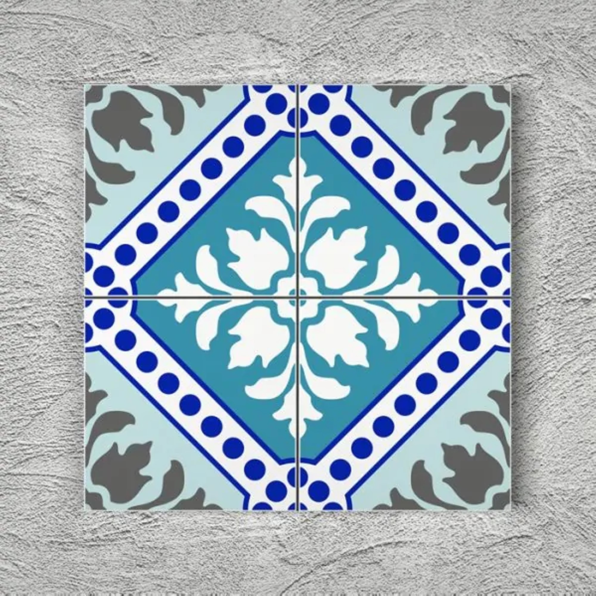 20x20 cm Çini Yer Karosu Y-30